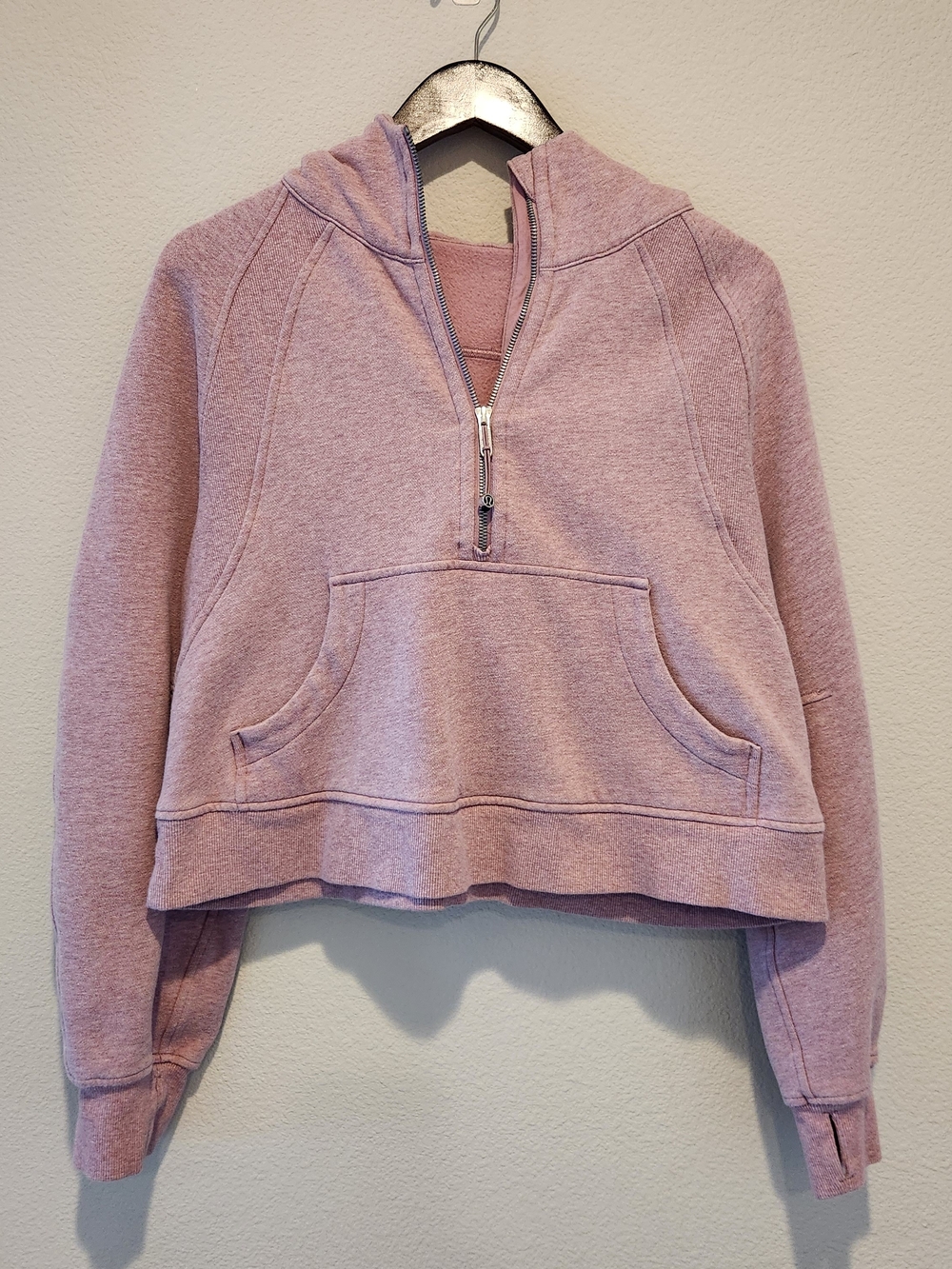 Lululemon Scuba Half-Zip Hoodie Sweatshirt - Dusty Rose